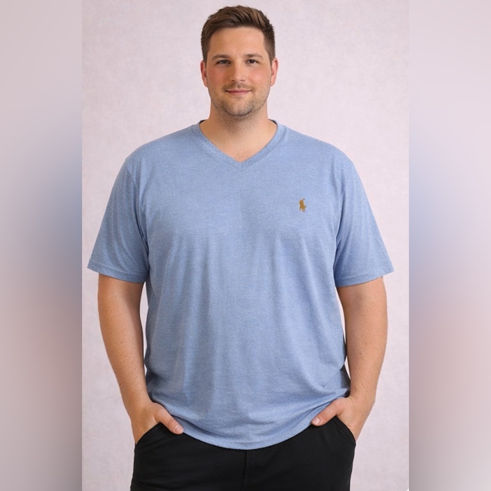 Polo Ralph Lauren Light Blue V-Neck Tee